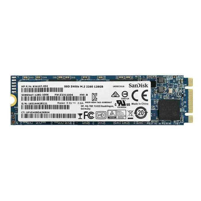 حافظه اس اس دی سندیسک دو شیار 128 گیگ مدل M.2 SATA SANDISK Z400S 128G